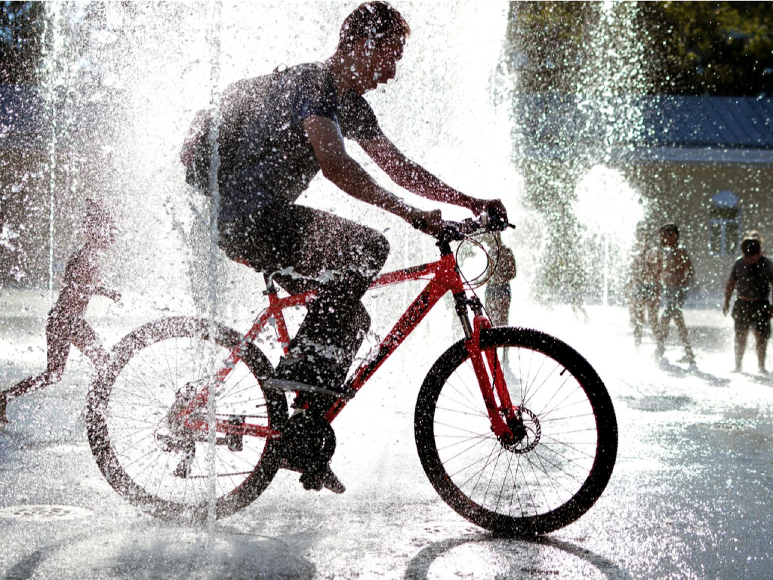 cycling in the heat